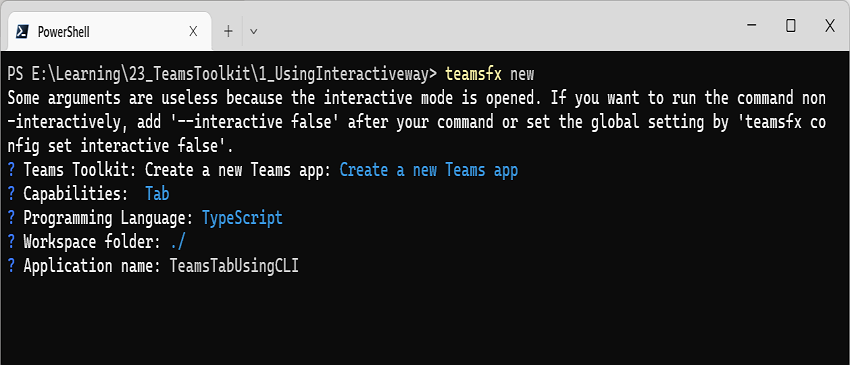 How to scaffold a new Teams Tab project